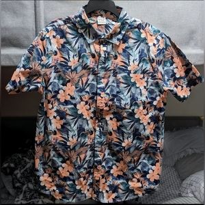 Hurley Floral Print Button Up Shirt